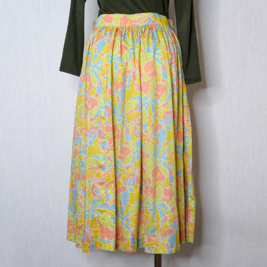 OLD CELINE　マーブリング コットンフレアスカート（パステル）