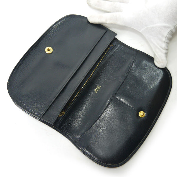OLD CELINE　馬車金具クラッチウォレット（黒/総革）