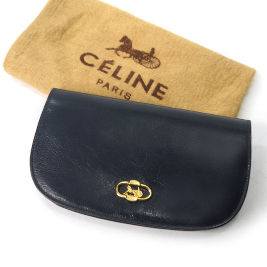 OLD CELINE　馬車金具クラッチウォレット（黒/総革）