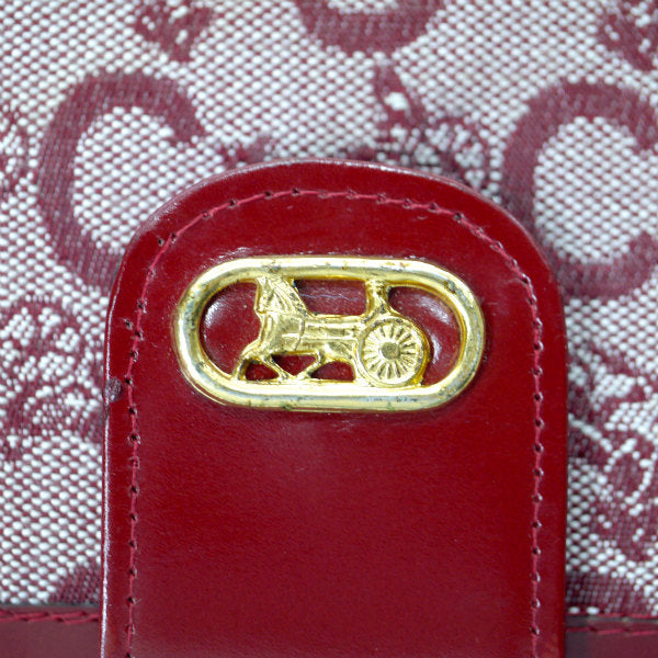 OLD CELINE　馬車柄クラッチウォレット（赤/ジャガード）