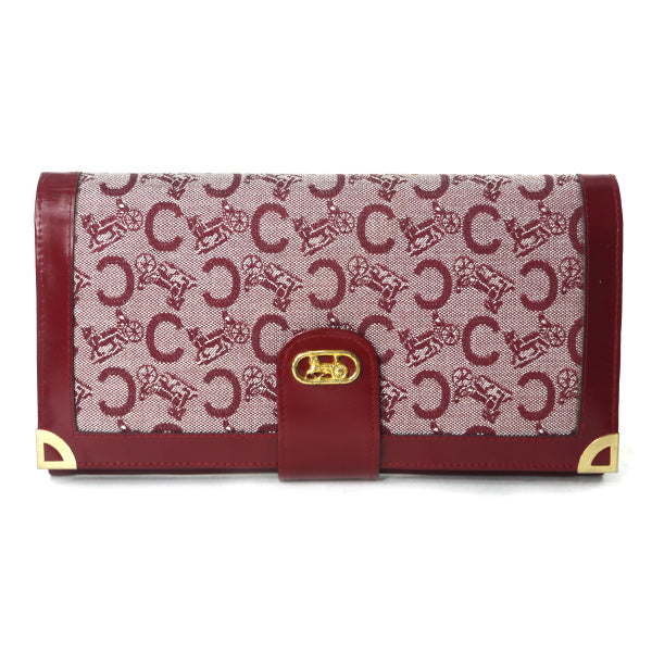 OLD CELINE　馬車柄クラッチウォレット（赤/ジャガード）