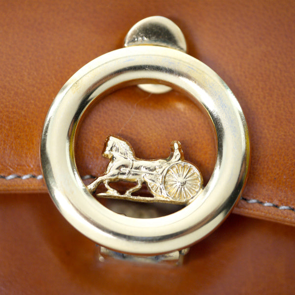 OLD CELINE　馬車金具2WAY総革バッグ（キャメル）