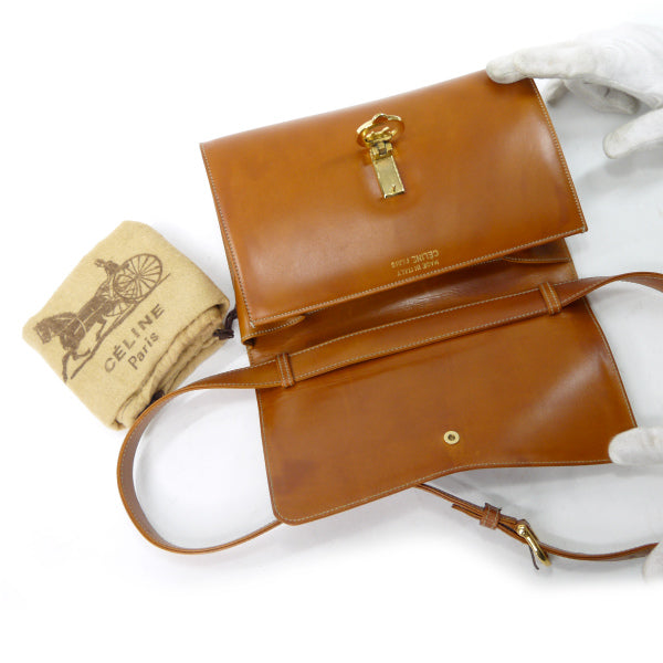 OLD CELINE　馬車金具2WAY総革バッグ（キャメル）
