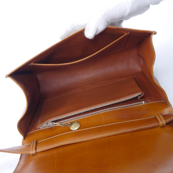 OLD CELINE　馬車金具2WAY総革バッグ（キャメル）