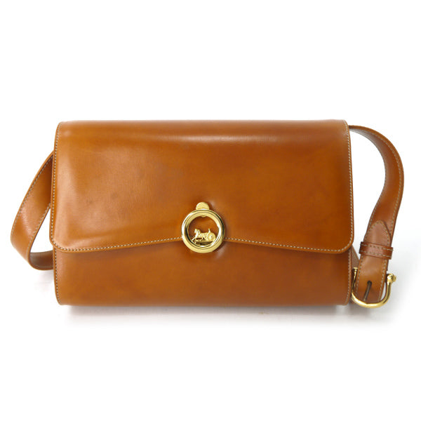 OLD CELINE　馬車金具2WAY総革バッグ（キャメル）