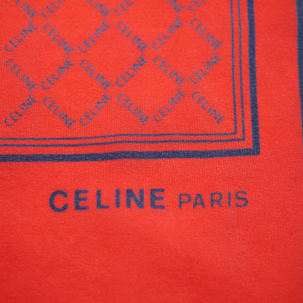 CELINE　赤シルクスカーフ