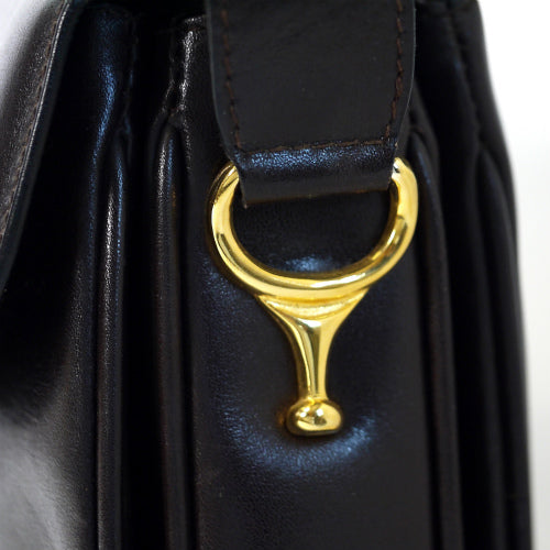 Old Celine 馬車金具ショルダー（茶・総皮・鏡付）
