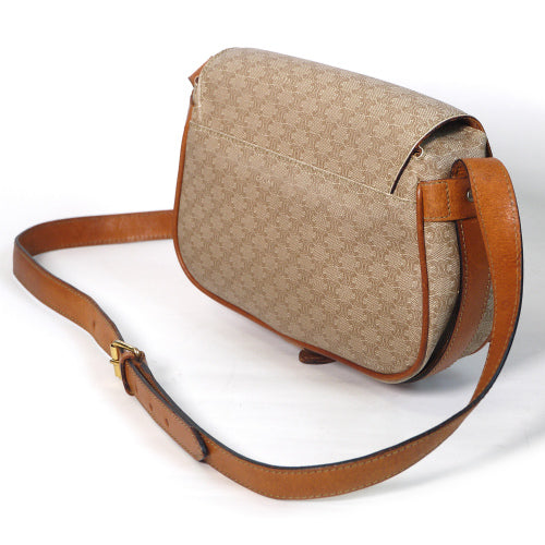 Old Celine マカダム柄 ポシェット（キャメル）