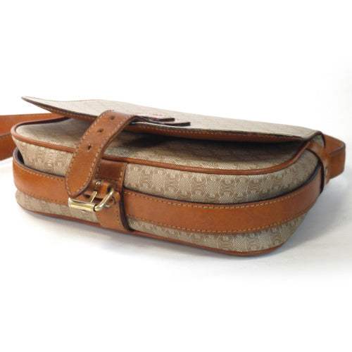 Old Celine マカダム柄 ポシェット（キャメル）