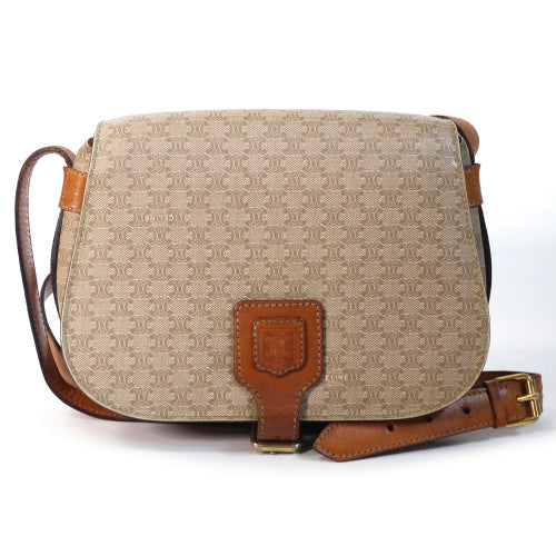 Old Celine マカダム柄 ポシェット（キャメル）