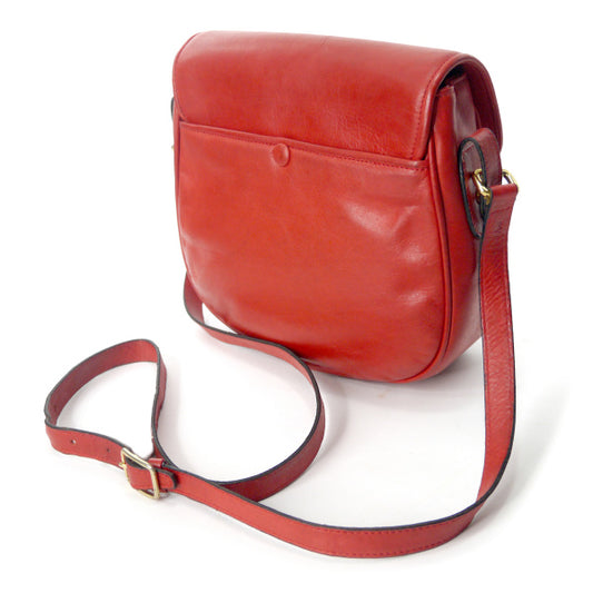 OLD CELINE　マカダムロゴ総革ミニポシェット（赤）