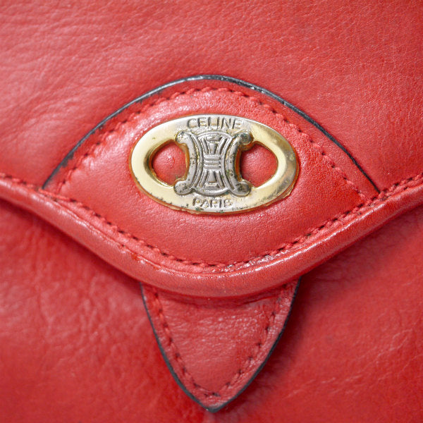 OLD CELINE　マカダムロゴ総革ミニポシェット（赤）