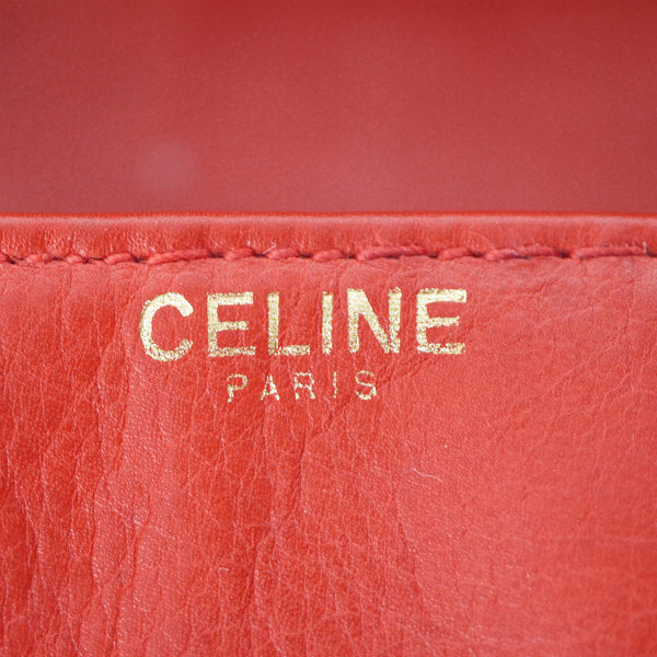 OLD CELINE　マカダムロゴ総革ミニポシェット（赤）