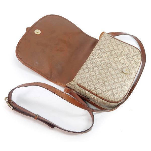 Old Celine マカダム柄斜めがけミニポシェット（ベージュ）