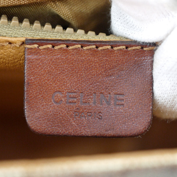 Old Celine マカダム柄斜めがけミニポシェット（ベージュ）