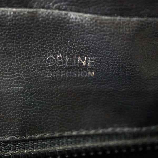 OLD CELINE　レトロ!マカダム柄ロゴ金具ショルダー（ボルドー）