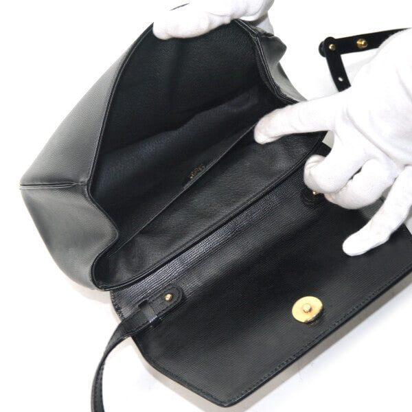 OLD CELINE　サークルロゴ金具レザーショルダー（黒）