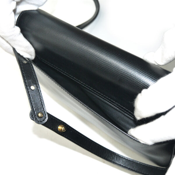 OLD CELINE　サークルロゴ金具レザーショルダー（黒）