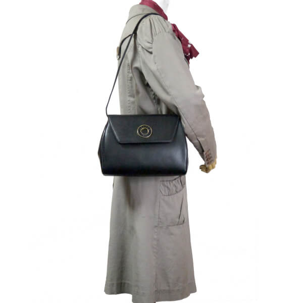 OLD CELINE　サークルロゴ金具レザーショルダー（黒）