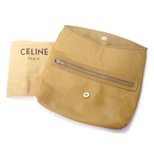 OLD CELINE　マカダム 総革クラッチバッグ（キャメル）