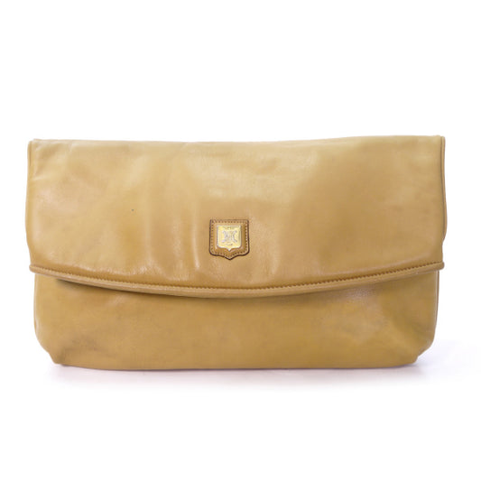 OLD CELINE　マカダム 総革クラッチバッグ（キャメル）