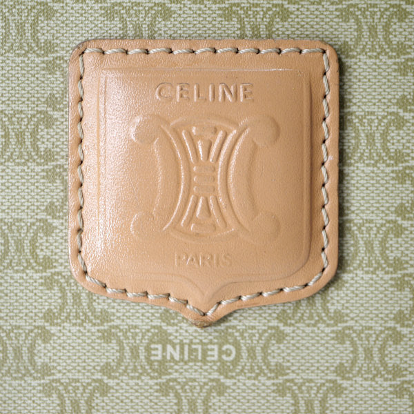 OLD CELINE　マカダム柄ミニボストンバッグ（ベージュ×メロン）