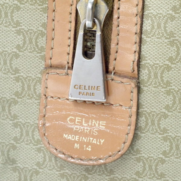 OLD CELINE　マカダム柄ミニボストンバッグ（ベージュ×メロン）