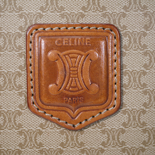 OLD CELINE マカダム柄ショルダー付ブリーフケース（ベージュ）