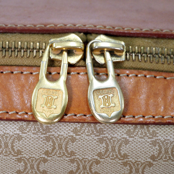 OLD CELINE マカダム柄ショルダー付ブリーフケース（ベージュ）