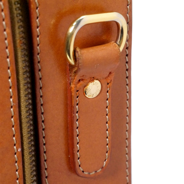 OLD CELINE マカダム柄ショルダー付ブリーフケース（ベージュ）