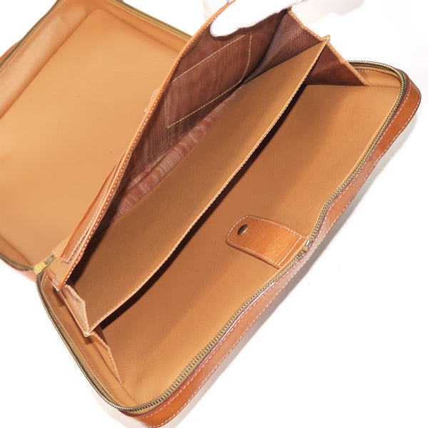 OLD CELINE マカダム柄ショルダー付ブリーフケース（ベージュ）