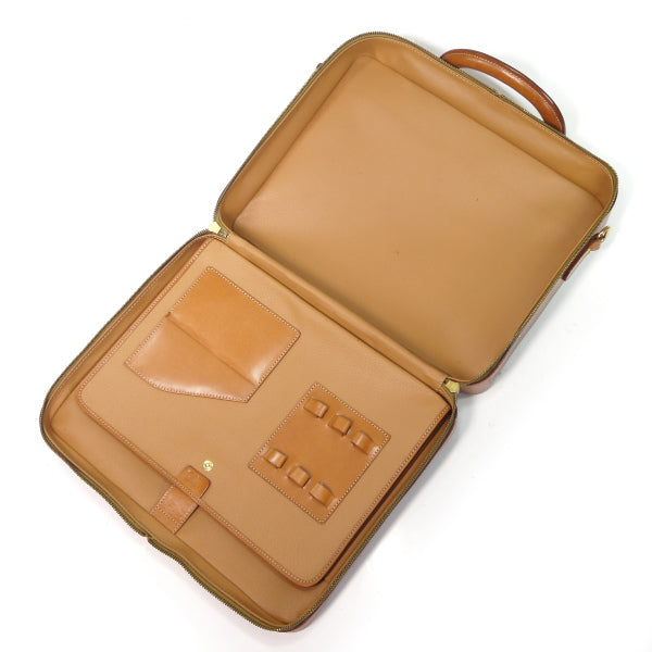 OLD CELINE マカダム柄ショルダー付ブリーフケース（ベージュ）