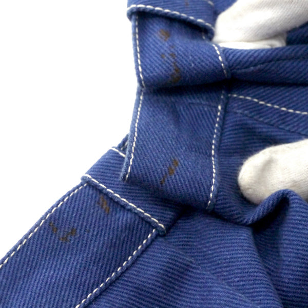 OLD CELINE　ロゴプレート付セミフレアデニムスカート（ブルー）