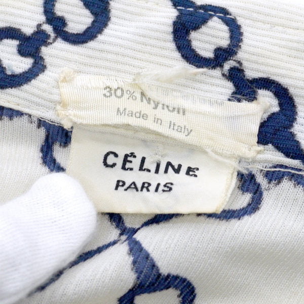OLD CELINE　ビットチェーン柄半袖シャツ（白系）