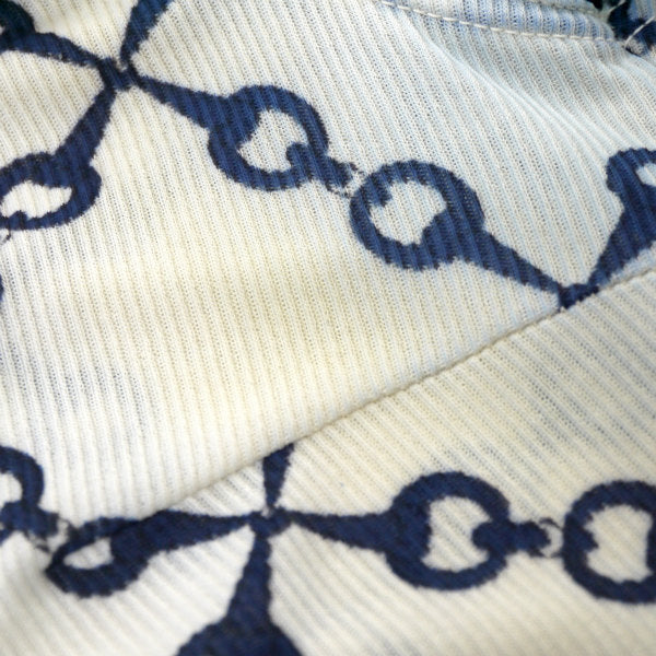 OLD CELINE　ビットチェーン柄半袖シャツ（白系）