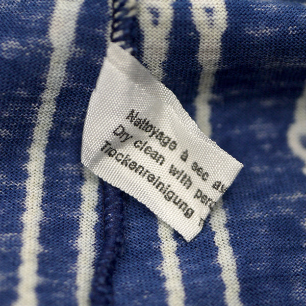 OLD CELINE　ロープチェーン柄レトロブラウス（紺系）