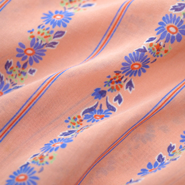 OLD CELINE　レア!!フラワー柄レトロ半袖ブラウス（ピンク）