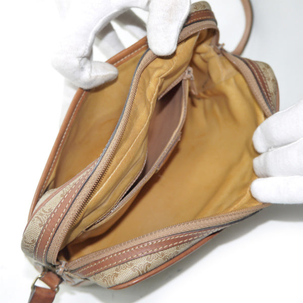 OLD CELINE マカダム柄スクエアミニショルダー（ベージュ）