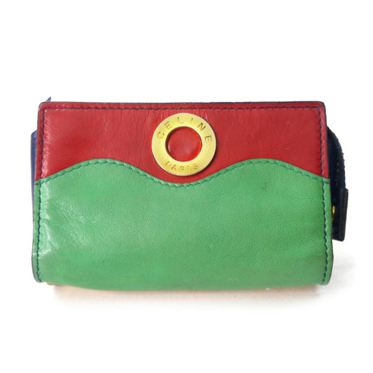 OLD CELINE サークルロゴ金具マルチカラーコインケース
