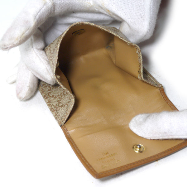 OLD CELINE マカダム柄コインケース（ベージュ）