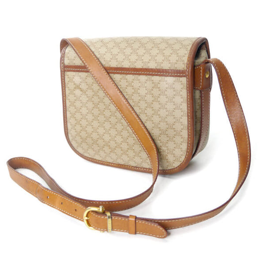 OLD CELINE マカダム柄ベルト留め具ミニショルダー（ベージュ）