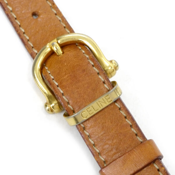 OLD CELINE マカダム柄ベルト留め具ミニショルダー（ベージュ）