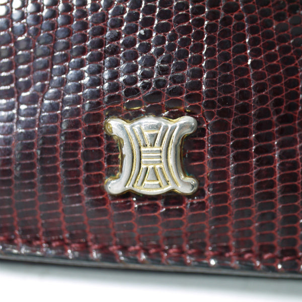 OLD CELINE ブラゾン金具リザードコインケース（ボルドー）