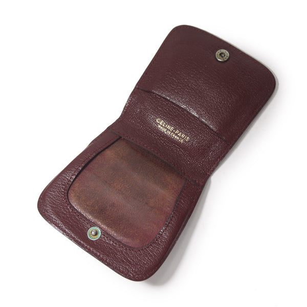 OLD CELINE ブラゾン金具リザードコインケース（ボルドー）