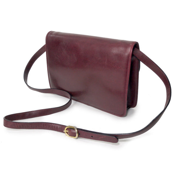 OLD CELINE マカダムロゴ金具スクエアレザーショルダー（ボルドー