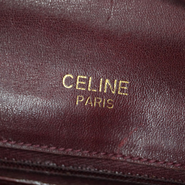 OLD CELINE　マカダムロゴ金具スクエアレザーショルダー（ボルドー）