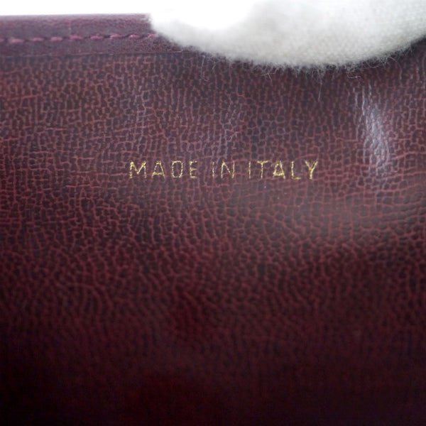 OLD CELINE　マカダムロゴ金具スクエアレザーショルダー（ボルドー）