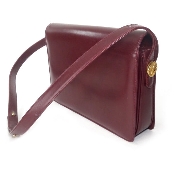 OLD CELINE　マカダムロゴ金具スクエアレザーショルダー（ボルドー）