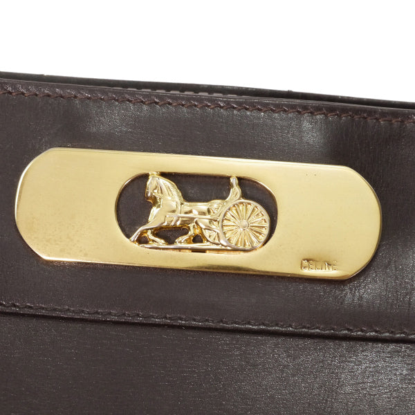 OLD CELINE 馬車金具トートバッグ（濃茶・総革）