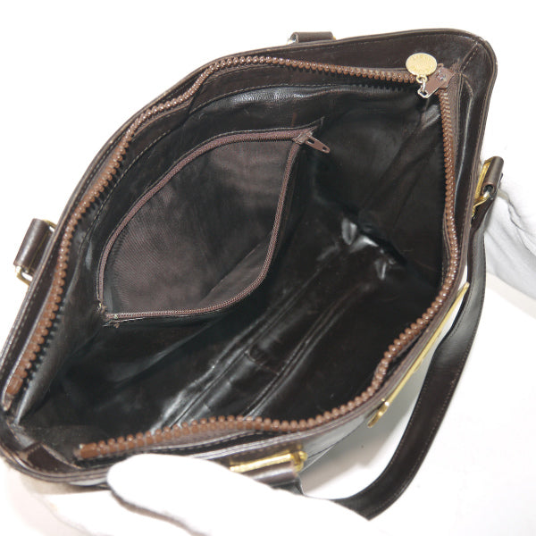 OLD CELINE 馬車金具トートバッグ（濃茶・総革）